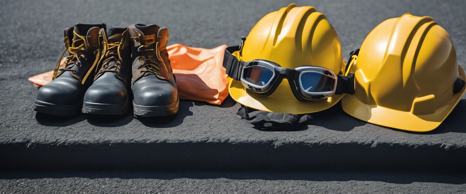 Safety gear setup for asphalt paving